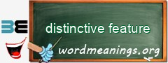 WordMeaning blackboard for distinctive feature